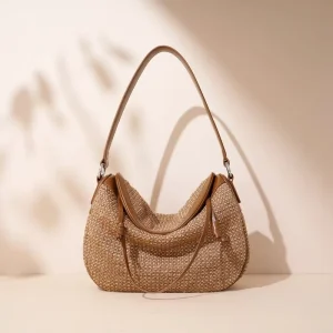 New Summer High Quality Handmade Straw Bag Luxury Straw Shoulder Bag Large Capacity Tote Bag for Women