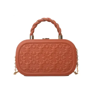 New Trending Luxury Famous Brand Designer Fashionable Chain Crossbody Box Bag Women Arrival Simple Embossed Vintage Single