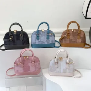 New Trendy Patchwork Shell Bag Women’s Luxury Designer Handbag with Adjustable Strap Sac a Main Pour Femmes