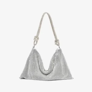 New Trendy Shiny Crystal Ladies Handbag Chic Evening Purse Women’s Rhinestone Hobo Bags for Wedding Cocktail Party