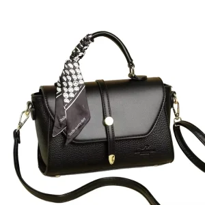New Vintage Small Women’s Shoulder Bag Fashionable Simple Handbag Niche All-match Soft PU Polyester Single