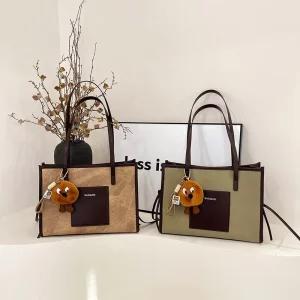 New Winter Spring Design Big Capacity PU Leather Tote Hand Bag Casual Ladies Purses and Handbags Cute Women’s Shoulder Bag