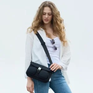 New Women Fashion Mini Messenger Satchel Bag Zipper Waterproof Polyester Shoulder Pouch Custom Logo Neoprene