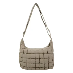 New Women Large Capacity Tote Bag Waterproof Geometric Single Strap Puffer Hobo Quilted Custom Shape Zipper
