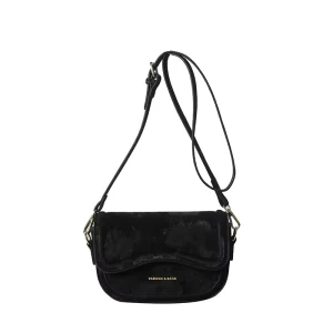 New Women Vintage Saddle Crossbody Bag Mini PU Square Shoulder Handbag with Lock Closure