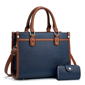 New Women’s Designer Casual Tote Shoulder Bags Eco Friendly Waterproof Zipper Closure PU Leather Polyester Lining