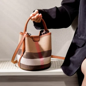 New Women’s Luxury Fashion Two in One Fabric Shoulder Bag Bucket Bag Large Capacity Wallet Handbag Women’s Bucket Bag