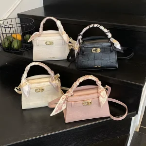 New Womens Premium PU Durable Foldable Portable Fashion Casual Square Handheld Shoulder Crossbody Bag