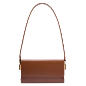 Niche Fashion Women’s Commuting Genuine Leather Chain Crossbody Bag Two Straps Unique Design Shoulder Bag