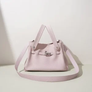 Niche Spring Summer High end Genuine Leather Bucket Cowhide Fashion Crossbody Shoulder Handbag for Women