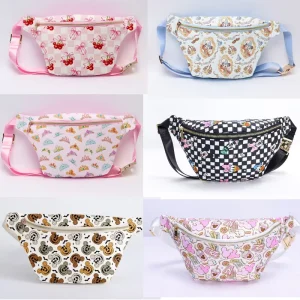 No MOQ Custom Mouse Head Jumbo Waterproof Fanny Pack Large Crossbody Chest Bum Nylon Belt Bag Women Crown Fanny Pack Belt Bag