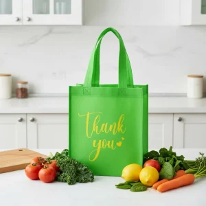 Non Woven Biodegradable Shopping Bag for Supermarket Use Water Cube Lamination Ecofriendly & Recyclable