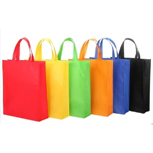 Non Woven Fabric Reusable Silk Screen Printed Tote Bag Customizable Eco Friendly Recyclable Button Closure Supermarket Grocery