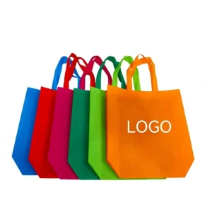 Non-Woven Fabric Reusable Tote Bag Customizable Eco-Friendly Recyclable Screen Printed Button Closure Custom Packaging Solid