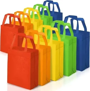 Non-Woven Fabric Tote Bag Customizable Logo Eco-Friendly Recyclable Button Closure Custom Packaging Solid Color Gift Supermarket