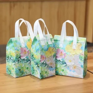 Non Woven Insulated Cooler Bag Custom Logo Aluminum Foil Thermal Lunch Tote for Food Takeaway