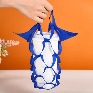Non woven China made Customizable Tea Bag Coffee Eco Friendly Beverage Takeout Tote Bags Drawstrings Non Woven Tbag