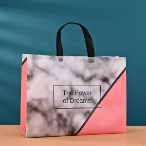 Non woven Custom Made Reusable Tote Bags for Apparel Grocery Stores Heat Sealed Laminated Waterproof Shopping Bags Screen