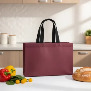 Non woven Screen Printing Customizable Logo Shoulder Back Shopping Gift Bag Biodegradable Recyclable Eco friendly Handbag