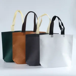 Non woven Tote Bag Extended handle Gift Shopping Bag Foldable Laminated Eco friendly China made with logo Printing Customizable