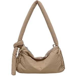 Nylon Crossbody Hobo Bag for Women Casual Work Travel Trendy Handbag with Adjustable Strap
