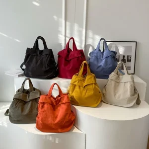 Nylon Hobo Bag Large Capacity Leisure Daily Shoulder Bag for Women Shopper Travel Gym Work Tote Crossbody Handbag