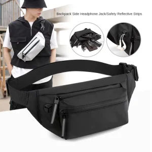 Nylon Lightweight Outdoor Sports Running Gym Waterproof Fanny Pack Waist Bags With Custom Logo
