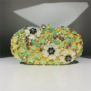 OC4367 Handmade Hollow-out Evening Bag Fashion Ladies Flower Party Evening Bags