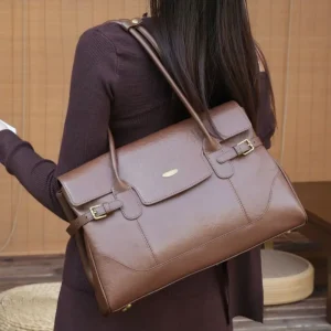 ODM&OEM Custom Manufacturer Genuine Leather Bags First Layer Cowhide Handbags Large Capacity Retro Women’s Shoulder Bag