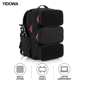 OEM Custom Tactical Laptop Backpack With System Patch Panels For Outdoor Travel