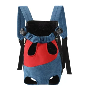 OEM Custom and Simply Style Outdoor Travel Pet Backpack Portable Chest style Carrier Bag for Dogs and Cats