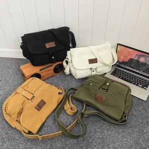 OEM Customized Trendy Canvas Stadium Bag Custom Women Purse with Shoulder Strap Messenger Bag Crossbody Bag