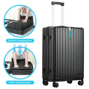 OEM Hard Shell Air Compressed PC Durable Case Travel Lightweight Vacuum Airtight Luggage Bag Set Carry on Compression Suitcase