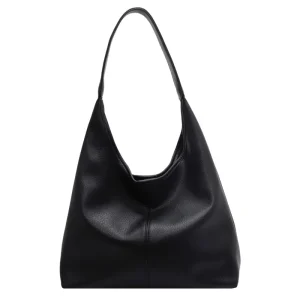 OEM Leather Water Resistant Hobo Bags for Women Soft Retro Shoulder Bag Cosmetic Pouch Slouchy Tote Bag Open Customized Logo