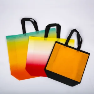 OEM ODM Customized Reusable Grocery Supermarket Shopping Tote Bag Recycled Eco Non Woven Bag with logo