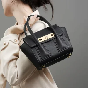 OEM ODM Manufacturer Genuine Leather Waterproof Lightweight Portable Women’s Shoulder Bag Simple Cute Girl Bucket Bag