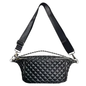 OEM ODM Unisex PU Fashion Chain Bag with Zipper Closure Two Straps Crossbody Bags