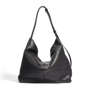 OEM Sheepskin Water Resistant Hobo Bags for Women Soft Retro Shoulder Bag Cosmetic Pouch Slouchy Tote Bag Open Customized Logo