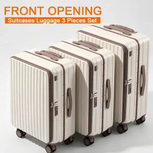 OEM Side Opening ABS PC Suitcase TSA Suitcases Luggage 3 Pieces Set Bagais Koper Wheels Trolley case Carry Ons Travel Luggage