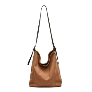 Oem Suede Lady Bags for Women Soft Retro Shoulder Tote Bag Pu Leather Cosmetic Pouch Slouchy Customized Logo Waterproof