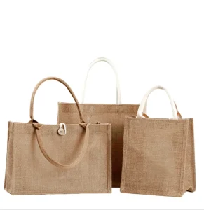 Organic Cotton Linen Shopping Tote Bag Backpack with Custom Logo Printed Recyclable Custom Size Gift & Craft