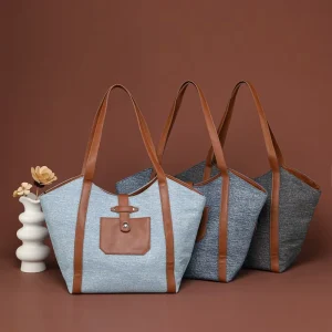 Original Design Canvas Tote Bags With Pocket Fashion Gift Eco Reusable Tote Bags for Women Go Shopping Beach Bag