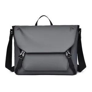 Outdoor Leisure Men’s One Shoulder Messenger Bag Big Capacity Waterproof Zipper Closure Crossbody Sling Bag