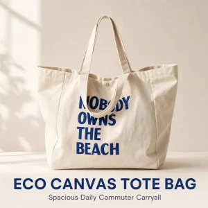 Oversize Canvas Tote Bag Slogan Letter Print Large Handbag Shoulder Bag for Women Korean Aesthetic Cotton Shopping Travel Tote