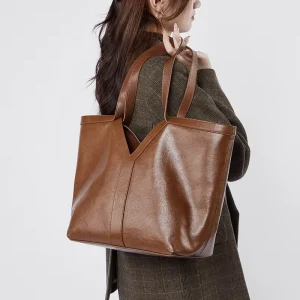 Oversize Large Capacity Tote Bag Briefcase Bag for Office Lady Laptop Shoulder Bags Leather Purse for Women