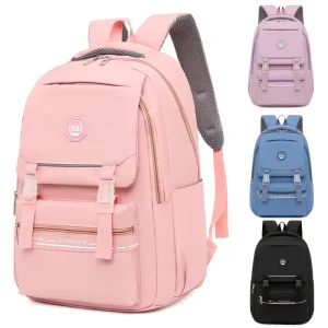 Oxford Polyester Large-capacity Laptop Backpack Curved Shoulder Strap Water-resistant School Bag