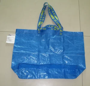 PP Woven Laminated Shopping Tote Bags Reusable Foldable Custom Logo for Promotion Supermarket Exhibition Use
