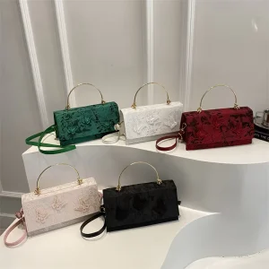 PU Lady Waterproof Lightweight Portable Open Solid Color Fashion Messenger Bag