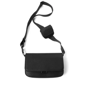 PU Leather Business Messenger Bag Unisex Aligned Design Crossbody Style Multi Pockets Messenger Bag Set