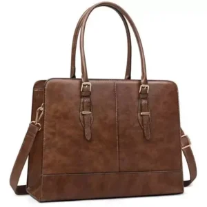 PU Leather Fashion Business Large Capacity Shoulder Laptop Tote Bag for Women